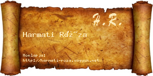 Harmati Róza névjegykártya